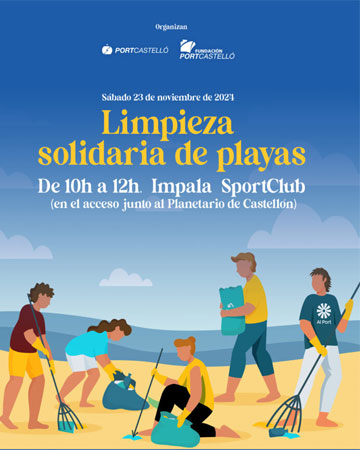 PortCastelló organiza una campaña de limpieza de playas en la zona del Planetario